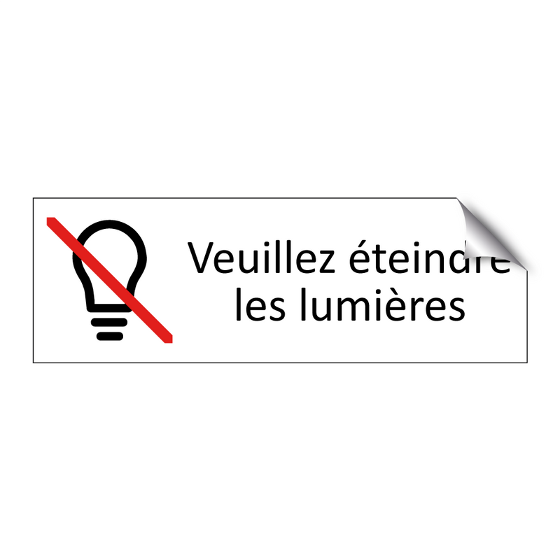 Veuillez éteindre les lumières