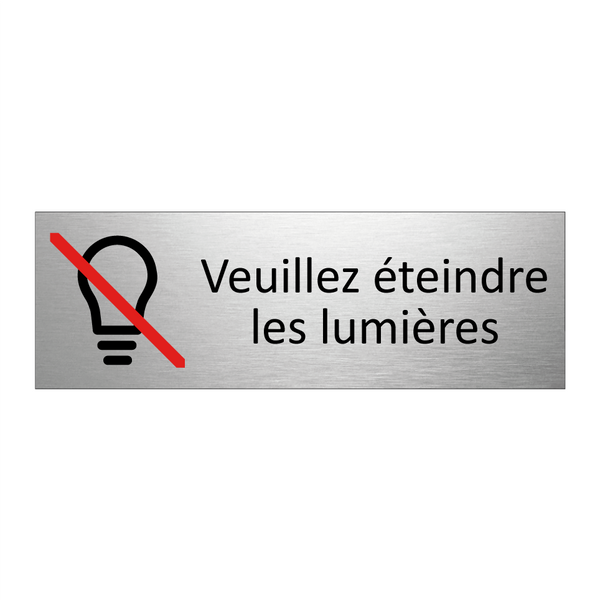 Veuillez éteindre les lumières