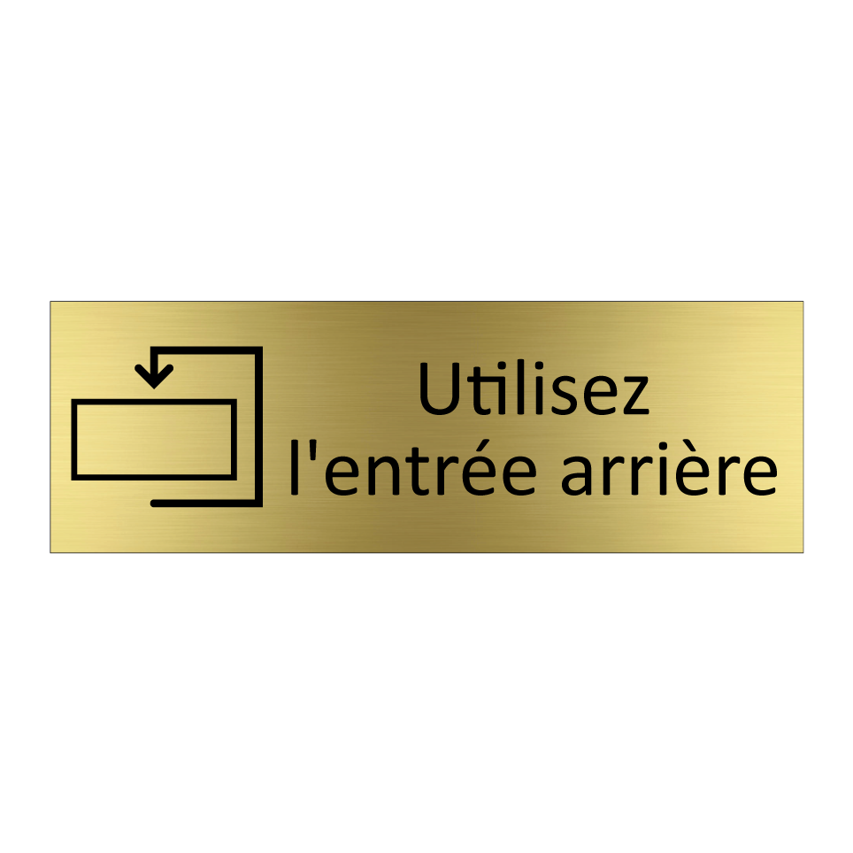 Utilisez l'entrée arrière