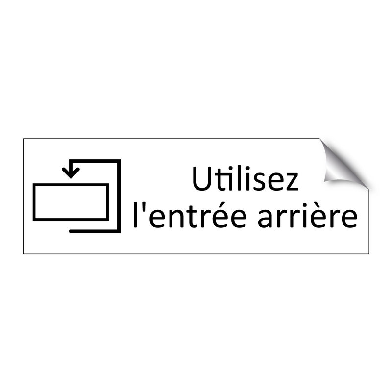 Utilisez l'entrée arrière