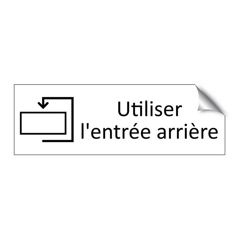 Utiliser l'entrée arrière