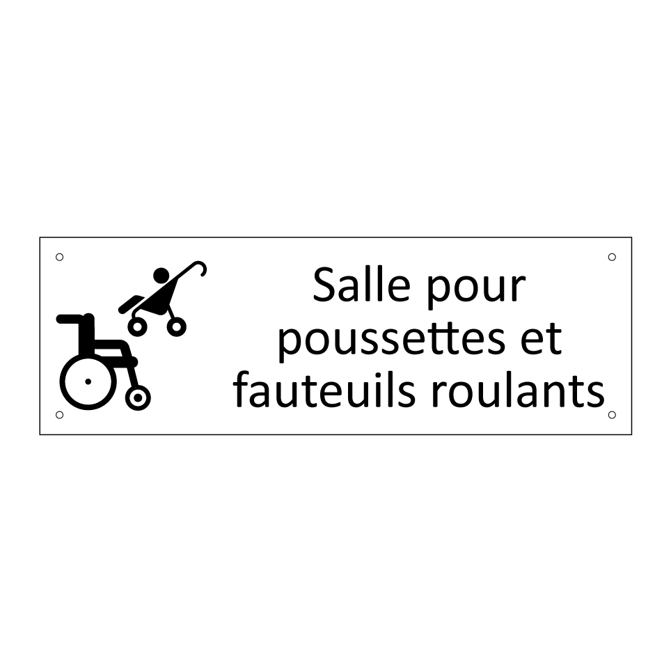 Salle pour poussettes et fauteuils roulants