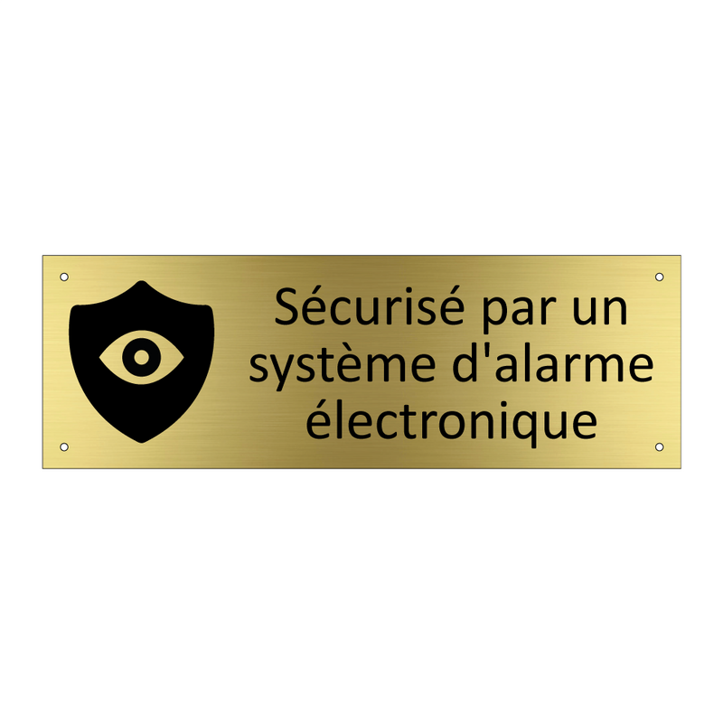 Sécurisé par un système d'alarme électronique