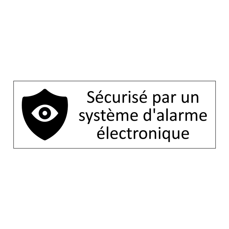 Sécurisé par un système d'alarme électronique
