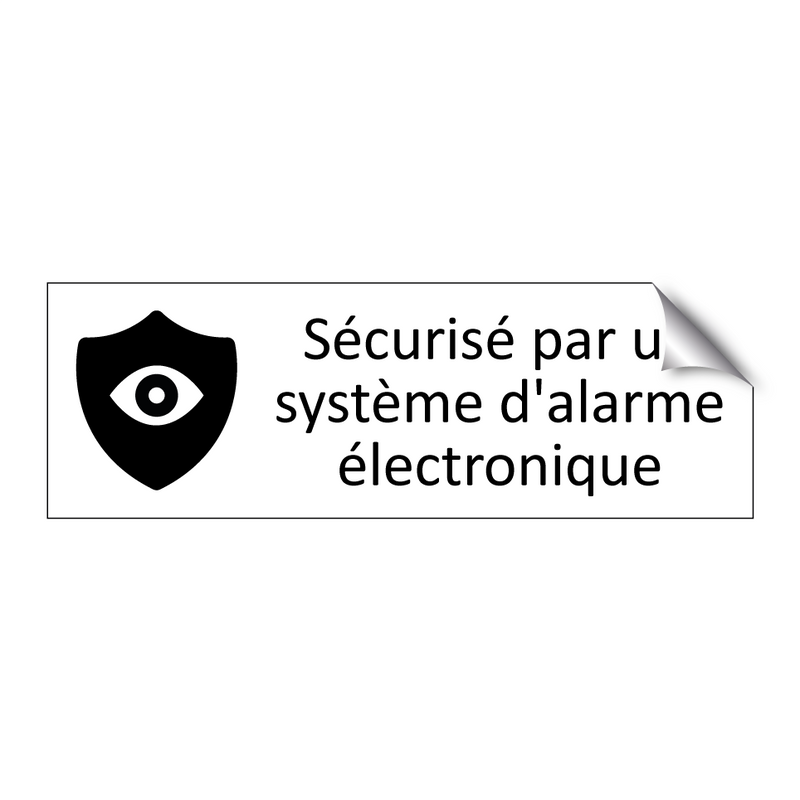 Sécurisé par un système d'alarme électronique