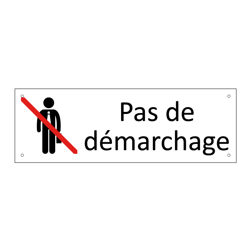 Pas de démarchage