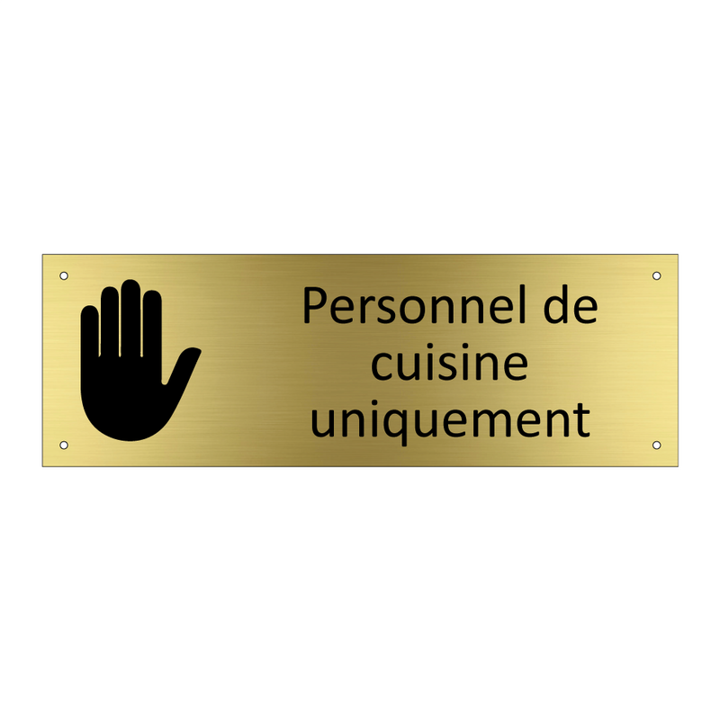 Personnel de cuisine uniquement