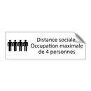 Distance sociale. Occupation maximale de 4 personnes