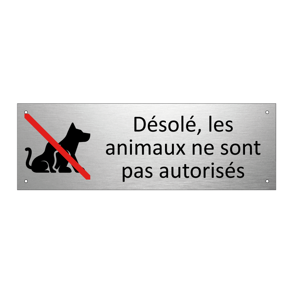 Désolé, les animaux ne sont pas autorisés