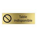 Table indisponible
