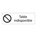 Table indisponible