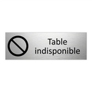 Table indisponible