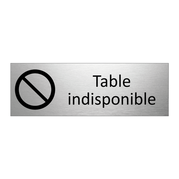 Table indisponible