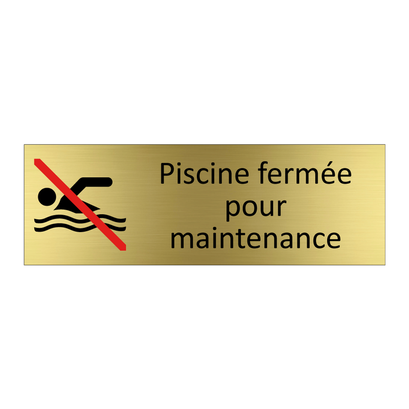 Piscine fermée pour maintenance