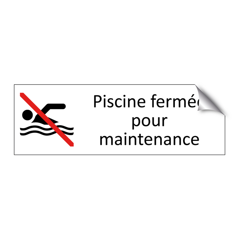 Piscine fermée pour maintenance