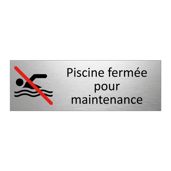 Piscine fermée pour maintenance