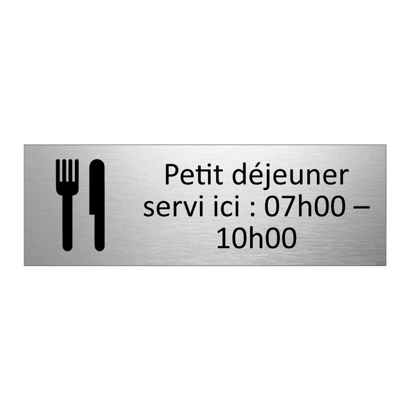 Petit déjeuner servi ici : 07h00 – 10h00
