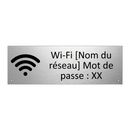 Wi-Fi [Nom du réseau] Mot de passe : XX