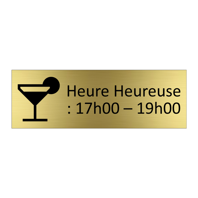 Heure Heureuse : 17h00 – 19h00