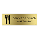 Service de brunch maintenant