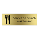 Service de brunch maintenant