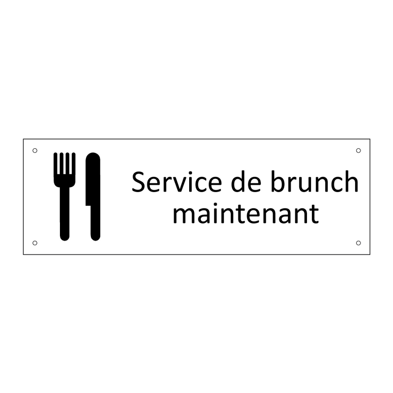 Service de brunch maintenant