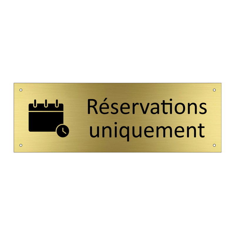 Réservations uniquement