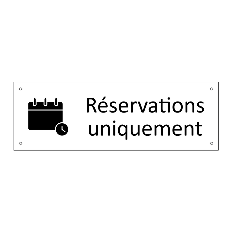 Réservations uniquement