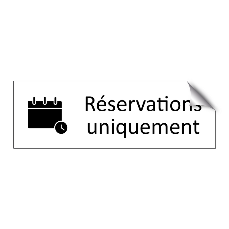 Réservations uniquement