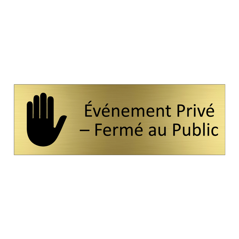 Événement Privé – Fermé au Public