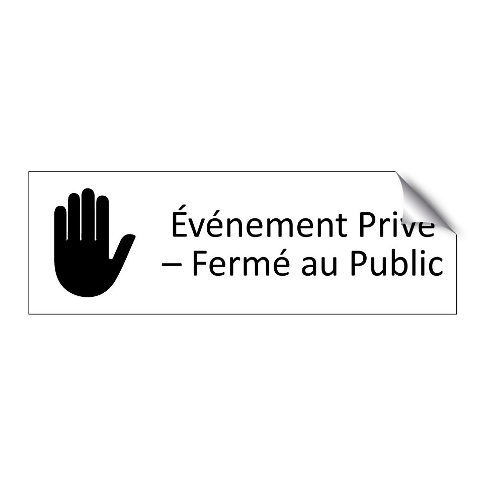 Événement Privé – Fermé au Public