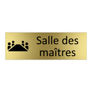 Salle des maîtres