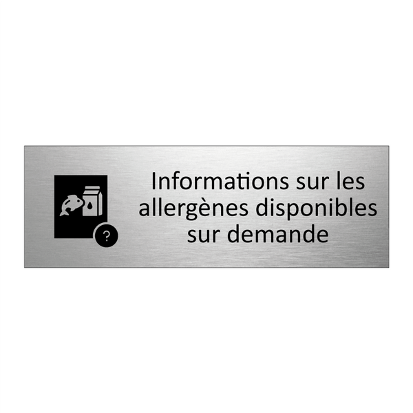 Informations sur les allergènes disponibles sur demande