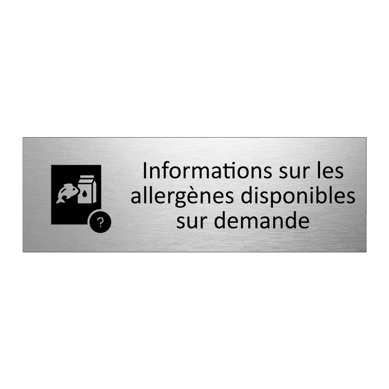 Informations sur les allergènes disponibles sur demande