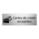 Cartes de crédit acceptées