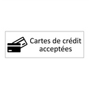 Cartes de crédit acceptées