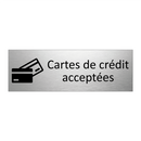 Cartes de crédit acceptées
