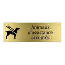 Animaux d'assistance acceptés