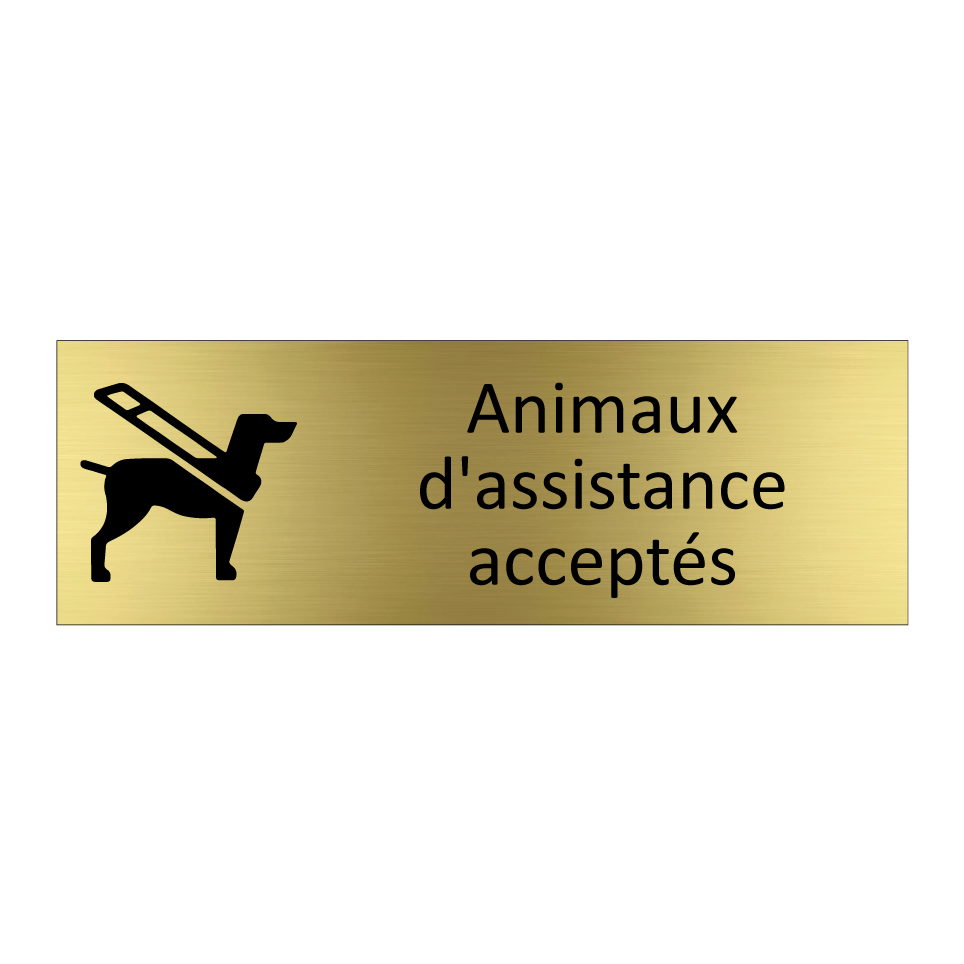 Animaux d'assistance acceptés
