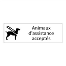 Animaux d'assistance acceptés