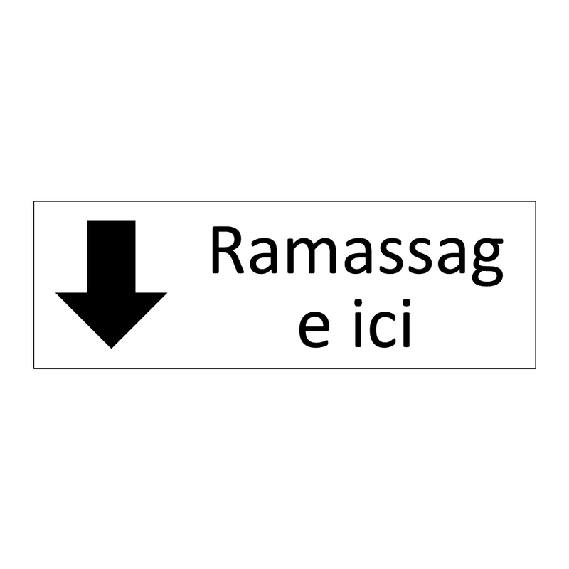 Ramassage ici
