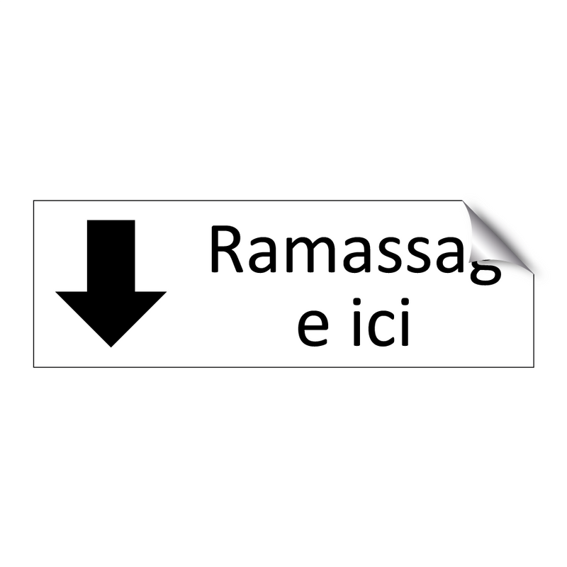 Ramassage ici