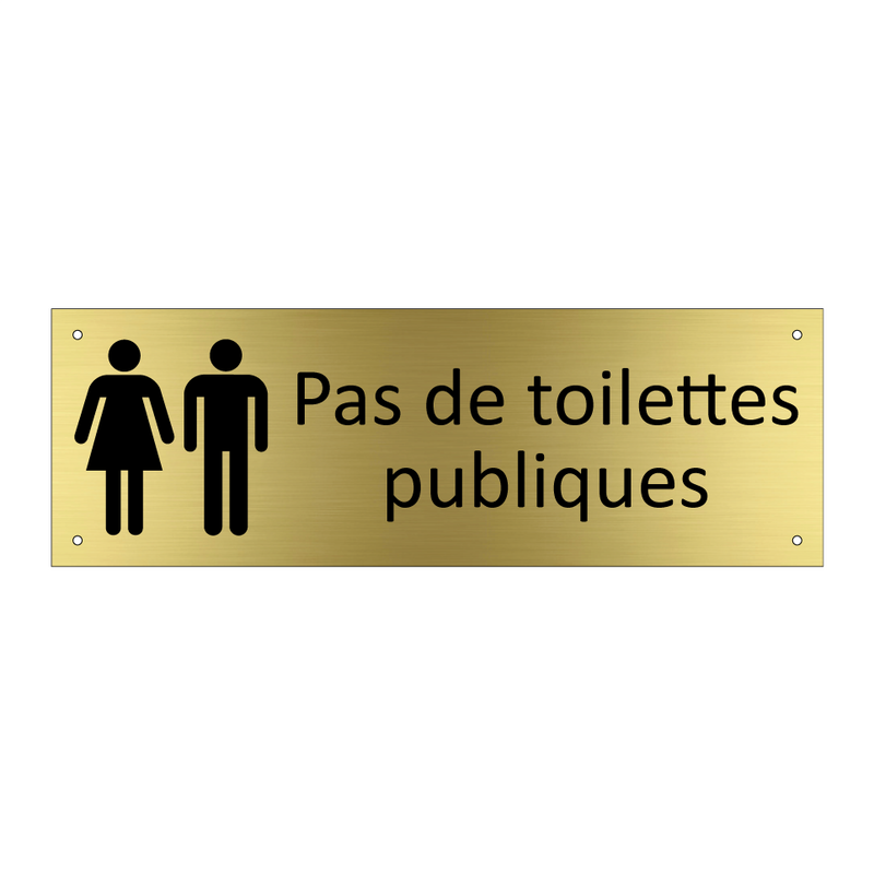 Pas de toilettes publiques