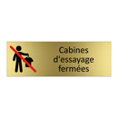 Cabines d'essayage fermées