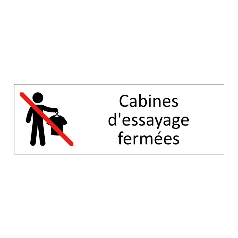 Cabines d'essayage fermées