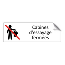 Cabines d'essayage fermées