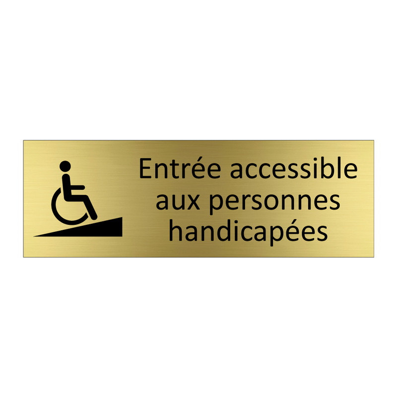 Entrée accessible aux personnes handicapées