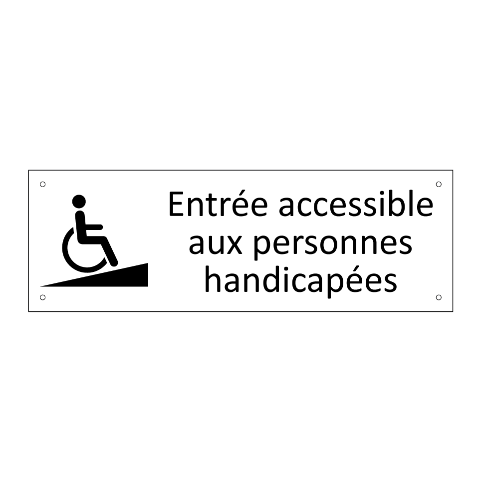 Entrée accessible aux personnes handicapées