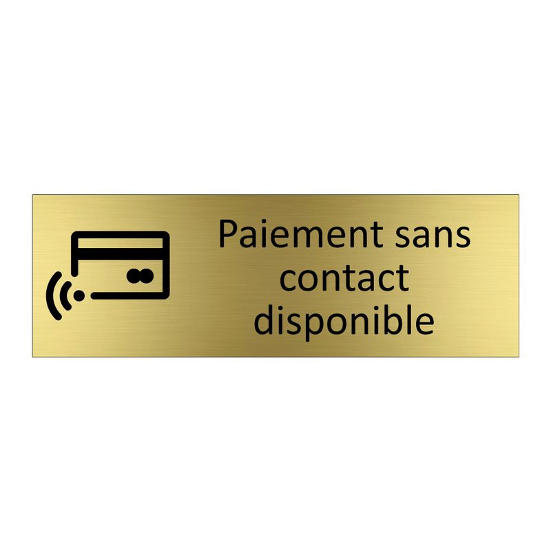 Paiement sans contact disponible
