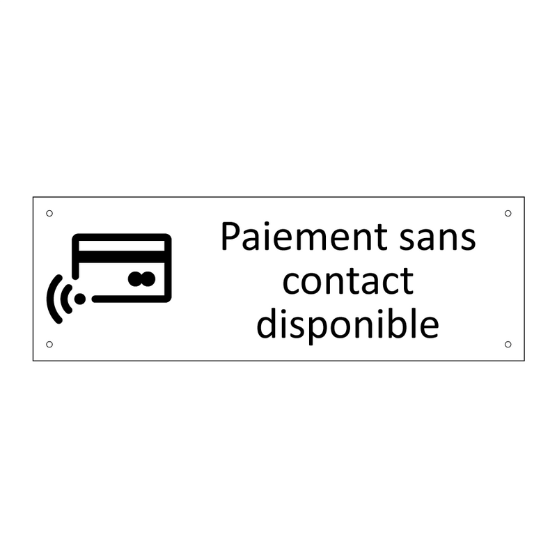 Paiement sans contact disponible